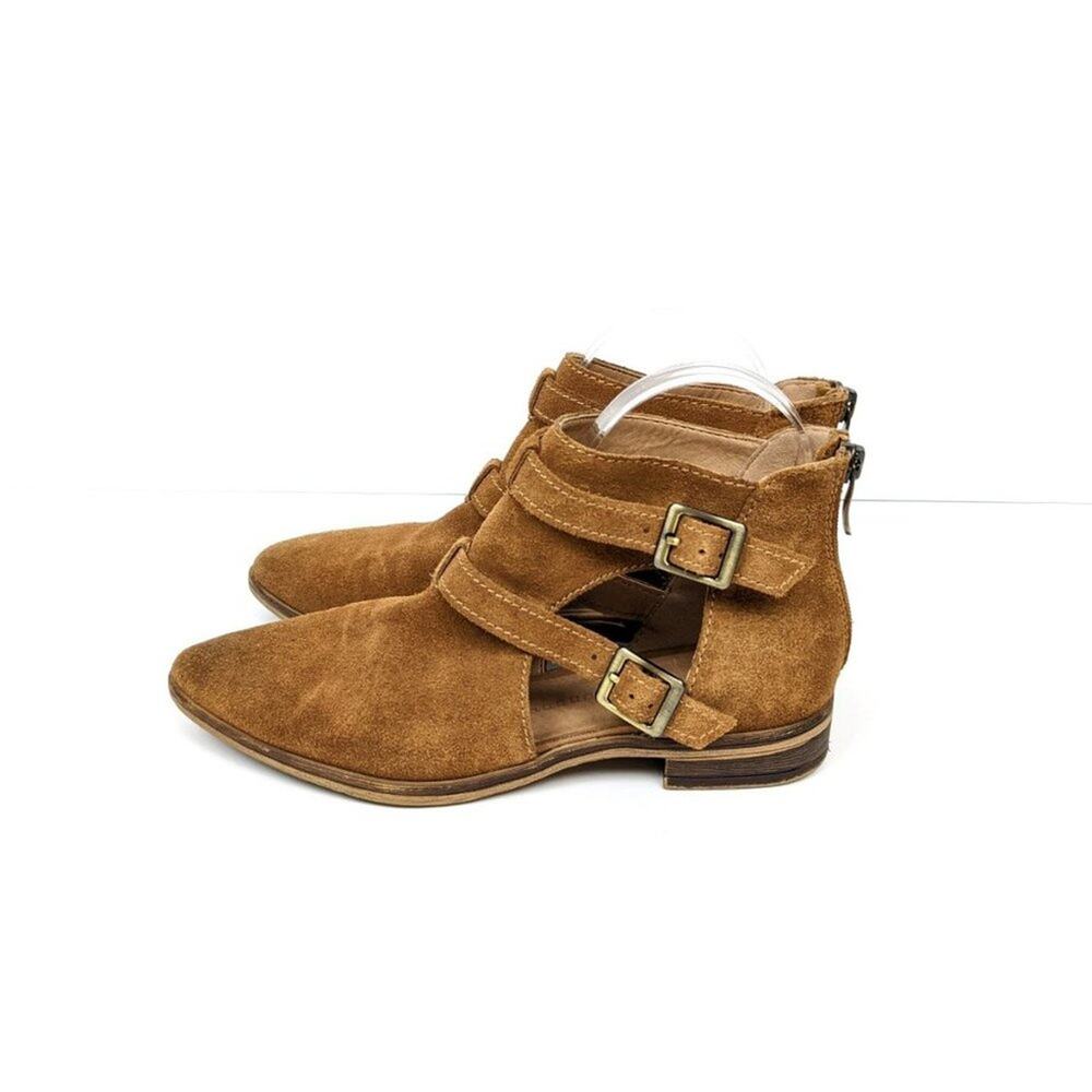 Chinese Laundry Womens Shoes Dandie Tan Buckled Cut-Out Ankle Booties Size 7 - Picture 5 of 10